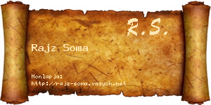 Rajz Soma névjegykártya